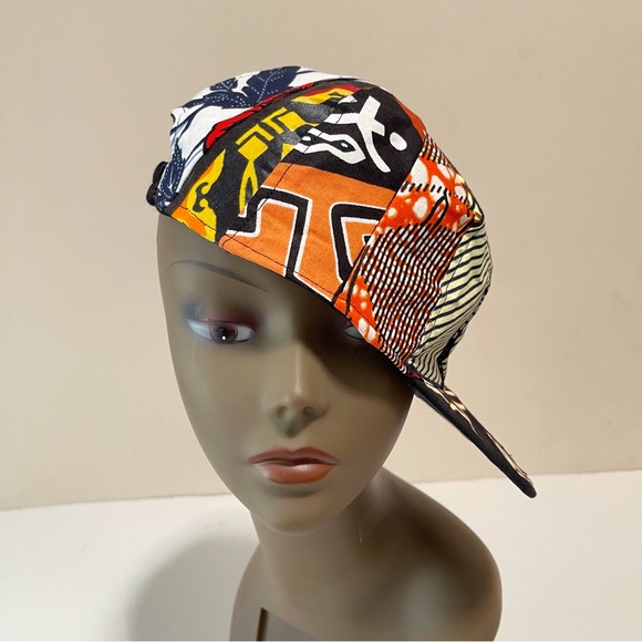 African Print Ankara Handmade Multicolor Bohemian Patchwork Baseball Cap - Picture 7 of 8